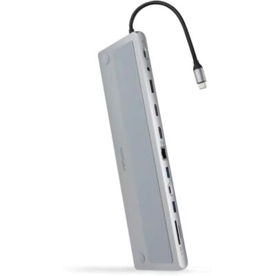 NANOCABLE 10.16.1012 koncentrator USB-C 12 w 1, konwerter USB-C na 3 x USB-A 3.0, USB-C 3.0, USB-C PD 100W, 2 x HDMI 4K60Hz, DP 4K60Hz, RJ45, 1 Gbps, SD/TF, gniazdo audio 3,5 mm, szary NANOCABLE 10.16.1012 koncentrator USB-C 12 w 1, konwerter USB-C na 3 x USB-A 3.0, USB-C 3.0, USB-C PD 100W, 2 x HDMI 4K60Hz, DP 4K60Hz, RJ45, 1 Gbps, SD/TF, gniazdo audio 3,5 mm, szary