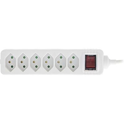 InLine ® Przedluzacz Elektryczny Listwa zasilająca Szwajcaria, 6 gniazd, z przełącznikiem, 1,5 m, biała InLine ® Przedluzacz Elektryczny Listwa zasilająca Szwajcaria, 6 gniazd, z przełącznikiem, 1,5 m, biała