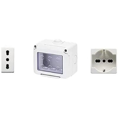 GEWISS DY01006 Szary RAL 7035 Obudowa elektryczna z gniazdami - Electrical Enclosure GEWISS DY01006 Szary RAL 7035 Obudowa elektryczna z gniazdami - Electrical Enclosure
