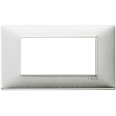 VIMAR Placca 4 moduły Alluminio Spazzolato Plana 14654.81 VIMAR Placca 4 moduły Alluminio Spazzolato Plana 14654.81