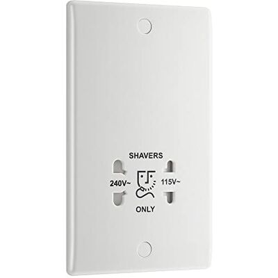 BG Electrical Nexus 820 115 V/230 V gniazdo do golarki, podwójne zasilanie BG Electrical Nexus 820 115 V/230 V gniazdo do golarki, podwójne zasilanie