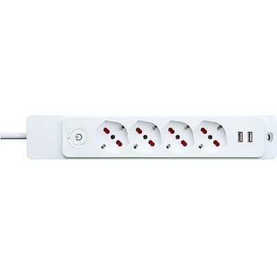 Rosi Listwa zasilająca - Seria Emilia - 16A, USB, wtyczka pod kątem 90° Rosi Listwa zasilająca - Seria Emilia - 16A, USB, wtyczka pod kątem 90°