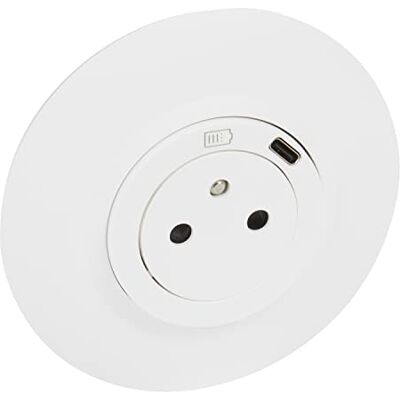 Legrand 95056 Dooxie-Gniazdo zasilania + ładowarka USBx1 Typ C 1 Pełny słupek Deco Biały-95056, Biały Legrand 95056 Dooxie-Gniazdo zasilania + ładowarka USBx1 Typ C 1 Pełny słupek Deco Biały-95056, Biały
