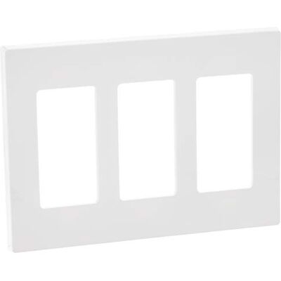 Leviton 80311-SW 3-Gang Decora Plus płyta ścienna bezśrubowy uchwyt zatrzaskowy, biały od Leviton 80311-SW 3-Gang Decora Plus płyta ścienna bezśrubowy uchwyt zatrzaskowy, biały od