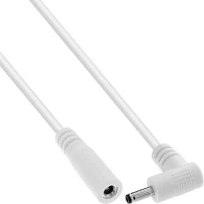 InLine Przedłużacz DC, wtyczka kątowa 3,5 x 1,35 mm, biały, 2 m Wtyczka kątowa, gniazdo proste, AWG 18, powłoka PCW, do połączeń 12-24 V DC InLine Przedłużacz DC, wtyczka kątowa 3,5 x 1,35 mm, biały, 2 m Wtyczka kątowa, gniazdo proste, AWG 18, powłoka PCW, do połączeń 12-24 V DC