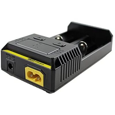 Nitecore NEW i2 ładowarka akumulatorowa, dwupakowa ładowarka do akumulatorów akumulatorowych, stacja ładowania do domu i samochodu, czarna Nitecore NEW i2 ładowarka akumulatorowa, dwupakowa ładowarka do akumulatorów akumulatorowych, stacja ładowania do domu i samochodu, czarna