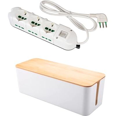 Fanton 481224S-B Zestaw do wielu gniazd z organizatorem 9 miejsc z 3 uniwersalnymi gniazdami i 6 bocznymi włoskimi dwuwartościowymi gniazdami bocznymi, klapka mała wtyczka 10A kabel 1,5mt kolor Fanton 481224S-B Zestaw do wielu gniazd z organizatorem 9 miejsc z 3 uniwersalnymi gniazdami i 6 bocznymi włoskimi dwuwartościowymi gniazdami bocznymi, klapka mała wtyczka 10A kabel 1,5mt kolor