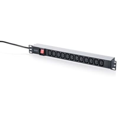 Digitus Zasilacz 19 cali – 12 x IEC C13 – 1 HE Przełącznik – wtyczka brytyjska – kabel 2 m – 16 A – do szaf sieciowych i serwerowych 19 cali Digitus Zasilacz 19 cali – 12 x IEC C13 – 1 HE Przełącznik – wtyczka brytyjska – kabel 2 m – 16 A – do szaf sieciowych i serwerowych 19 cali