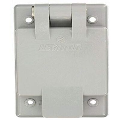 Leviton 15378-CWP 20 A, 125 V, gniazdo wlotowe zasilania, proste ostrze, klasa przemysłowa, uziemienie, szare Leviton 15378-CWP 20 A, 125 V, gniazdo wlotowe zasilania, proste ostrze, klasa przemysłowa, uziemienie, szare