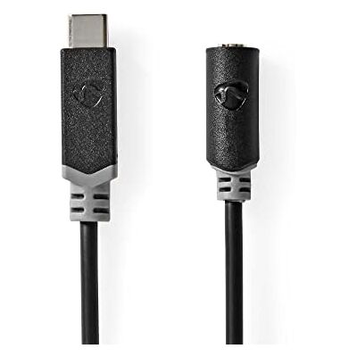 NEDIS Adapter USB-C™ USB 2.0 wtyczka USB-C™ gniazdo 3,5 mm 1,00 m okrągły pozłacany PCW czarny pudełko NEDIS Adapter USB-C™ USB 2.0 wtyczka USB-C™ gniazdo 3,5 mm 1,00 m okrągły pozłacany PCW czarny pudełko