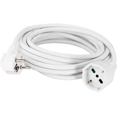 POLYPOOL POLY POOL PP2624QB przedłużacz elektryczny 250 V, biały, przedłużany, 5 metrów, wtyczka 16 A, 2 P+T, oszczędność miejsca, gniazdo elektryczne Schuko P40 10A/16A, 2P+T Pluristandard (włoski i POLYPOOL POLY POOL PP2624QB przedłużacz elektryczny 250 V, biały, przedłużany, 5 metrów, wtyczka 16 A, 2 P+T, oszczędność miejsca, gniazdo elektryczne Schuko P40 10A/16A, 2P+T Pluristandard (włoski i