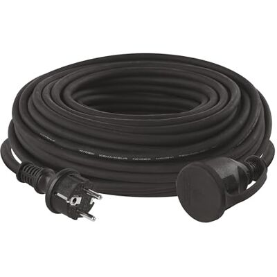 EMOS Przedłużacz IP44 30 m 1 gniazdo Schuko wodoszczelny, odporny na uderzenia, temperaturę i olej 230 V, 16 A, 3680 W izolacja gumowa H07RN-F3G 1,5 mm2 do użytku na zewnątrz czarny EMOS Przedłużacz IP44 30 m 1 gniazdo Schuko wodoszczelny, odporny na uderzenia, temperaturę i olej 230 V, 16 A, 3680 W izolacja gumowa H07RN-F3G 1,5 mm2 do użytku na zewnątrz czarny