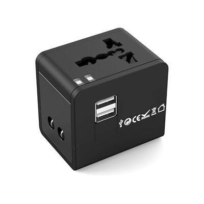Zarivy Uniwersalny adapter podróżny z 2 portami USB, idealny do ładowania wielu urządzeń w dowolnym miejscu na świecie. Idealny dla osób często podróżujących. Zarivy Uniwersalny adapter podróżny z 2 portami USB, idealny do ładowania wielu urządzeń w dowolnym miejscu na świecie. Idealny dla osób często podróżujących.