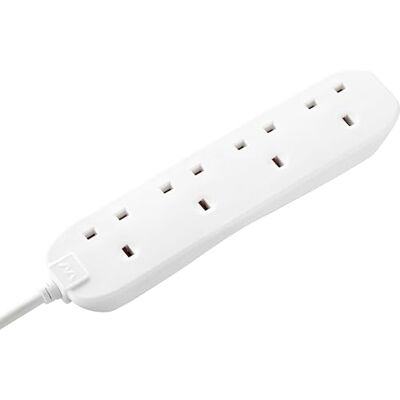 Masterplug 4-Way Compact Power Socket z 5 m Extension Lead (biały) Masterplug 4-Way Compact Power Socket z 5 m Extension Lead (biały)