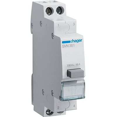 Hager Pulsador 1NA+1NC, 16A, 250V Hager Pulsador 1NA+1NC, 16A, 250V