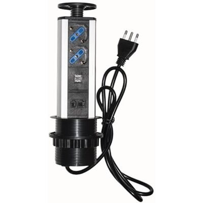 LINK lkmpt02 chowane gniazdko stołowe z 2 gniazdami 16 A żeńskie ITA/Schuko, 1 RJ45, 1 RJ11, 2 USB LINK lkmpt02 chowane gniazdko stołowe z 2 gniazdami 16 A żeńskie ITA/Schuko, 1 RJ45, 1 RJ11, 2 USB