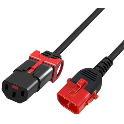 ACT C13 IEC Lock+ do C14 IEC Dual Lock kabel sieciowy, kabel do urządzeń zimnych, przedłużacz 1,5 m, gniazdo C13 po 14 wtyczkach, do PDU, serwerów, urządzeń sieciowych, czarny – AK5503 ACT C13 IEC Lock+ do C14 IEC Dual Lock kabel sieciowy, kabel do urządzeń zimnych, przedłużacz 1,5 m, gniazdo C13 po 14 wtyczkach, do PDU, serwerów, urządzeń sieciowych, czarny – AK5503