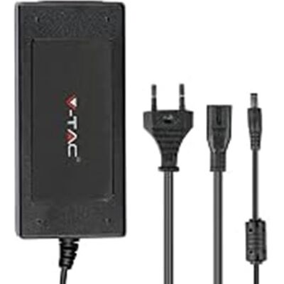 V-TAC Zasilacz 12V 60W 5A z gniazdem 2.1 dla Kamer, Paski LED, Modem Transformator 12V Plug&Play z wtyczką Prąd Domowy dla Ekrany, Sprzęt elektroniczny Wejście AC 100-240V V-TAC Zasilacz 12V 60W 5A z gniazdem 2.1 dla Kamer, Paski LED, Modem Transformator 12V Plug&Play z wtyczką Prąd Domowy dla Ekrany, Sprzęt elektroniczny Wejście AC 100-240V
