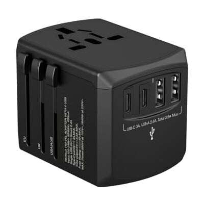 Xoopar Tripper ADAPTER Ładowarka podróżna Uniwersalny adapter czarny + z 150 krajów Wszystko w jednym z 2 USB Typu-A i 2 USB-C 110/230V Xoopar Tripper ADAPTER Ładowarka podróżna Uniwersalny adapter czarny + z 150 krajów Wszystko w jednym z 2 USB Typu-A i 2 USB-C 110/230V