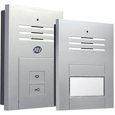 REV 3003108 80210703 Quattroline, domofon z otwieraczem drzwi, zasilacz 230 V AC, 3 dzwonki, srebrny, REV 3003108 80210703 Quattroline, domofon z otwieraczem drzwi, zasilacz 230 V AC, 3 dzwonki, srebrny,