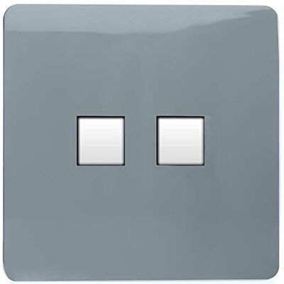 Trendi Switch Trendi Artystyczne Nowoczesne Błyszczące Dotykowe Gniazdo Telefoniczne + Cat 5e i Cat 6 RJ45 Gniazdo PC Cool Grey Trendi Switch Trendi Artystyczne Nowoczesne Błyszczące Dotykowe Gniazdo Telefoniczne + Cat 5e i Cat 6 RJ45 Gniazdo PC Cool Grey