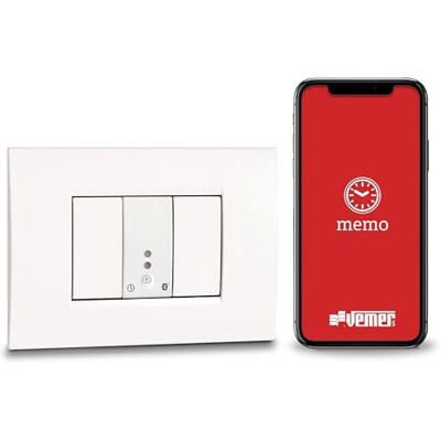 VEMER VE798200 Mini TIME cyfrowy przełącznik czasu Bluetooth do wbudowania 1 moduł, programator czasu i astronomii za pomocą aplikacji do oświetlenia, bramy, rolety, żaluzji, biały VEMER VE798200 Mini TIME cyfrowy przełącznik czasu Bluetooth do wbudowania 1 moduł, programator czasu i astronomii za pomocą aplikacji do oświetlenia, bramy, rolety, żaluzji, biały