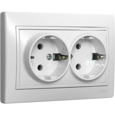 WatioWave PODWÓJNA PODSTAWA SCHUKO 2P+T BIAŁA SERIA EUROPA WatioWave PODWÓJNA PODSTAWA SCHUKO 2P+T BIAŁA SERIA EUROPA