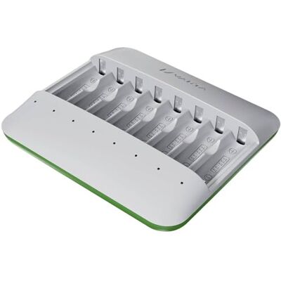 Varta Ładowarka do 8 AA/AAA, Eco Charger Multi Recycled do akumulatorków NiMH, 75% materiału z recyklingu, bez baterii, ochrona przed przeładowaniem i odwrotną polaryzacją Varta Ładowarka do 8 AA/AAA, Eco Charger Multi Recycled do akumulatorków NiMH, 75% materiału z recyklingu, bez baterii, ochrona przed przeładowaniem i odwrotną polaryzacją