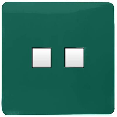 Trendi Switch Trendi Artystyczne nowoczesne błyszczące dotykowe 2-drożne gniazdo telefoniczne ciemnozielone Trendi Switch Trendi Artystyczne nowoczesne błyszczące dotykowe 2-drożne gniazdo telefoniczne ciemnozielone