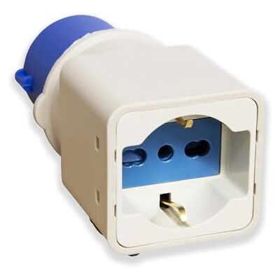yefix CEE 16A męski adapter gniazda kempingowego 3-biegunowy niebieski i uniwersalne gniazdo Schuko 10/16A adapter elektryczny kempingowy do kamperów, przyczep kempingowych i bungalowów yefix CEE 16A męski adapter gniazda kempingowego 3-biegunowy niebieski i uniwersalne gniazdo Schuko 10/16A adapter elektryczny kempingowy do kamperów, przyczep kempingowych i bungalowów