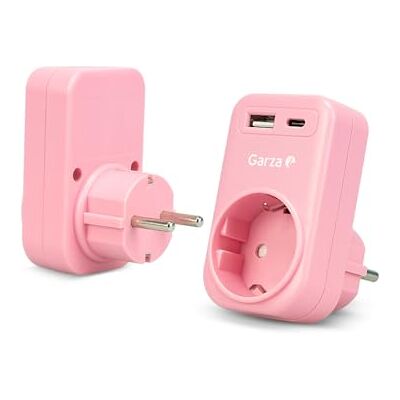 Garza Adapter wtykowy 3 w 1 z 1 gniazdem Schuko + 1 USB-A QC3.0 + 1 USB-C PD20W, szybkie ładowanie 20 W, ochrona dzieci, 3680 W, przenośny i bezpieczny Garza Adapter wtykowy 3 w 1 z 1 gniazdem Schuko + 1 USB-A QC3.0 + 1 USB-C PD20W, szybkie ładowanie 20 W, ochrona dzieci, 3680 W, przenośny i bezpieczny