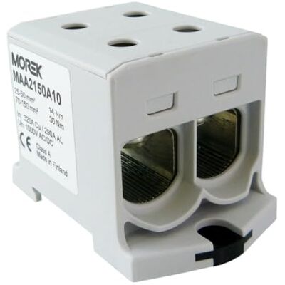 MOREK Blok rozdzielaczy do Al/Cu odpowiedni 4x25-150mm2 szary 1-biegunowy. 1000V AC/DC zacisk izolowany OTL 150-2 MAA2150A10 4191 MOREK Blok rozdzielaczy do Al/Cu odpowiedni 4x25-150mm2 szary 1-biegunowy. 1000V AC/DC zacisk izolowany OTL 150-2 MAA2150A10 4191