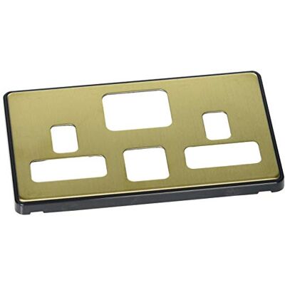 MK (ELECTRIC) MK Wymiary 2 gang 13 A USB Dp podwójny przełącznik ziemny gniazdo satynowe mosiężne wykończenie przednia płyta z czarnym wykończeniem MK (ELECTRIC) MK Wymiary 2 gang 13 A USB Dp podwójny przełącznik ziemny gniazdo satynowe mosiężne wykończenie przednia płyta z czarnym wykończeniem