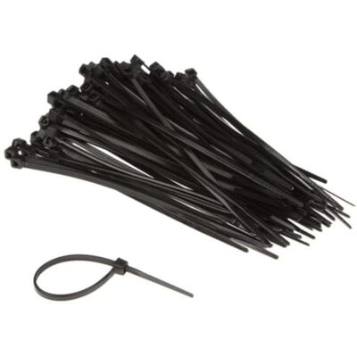 Perel Kable nylonowe czarne, 100 sztuk, 100 x 2,5 mm, odporne na UV, samoblokujące, do 8 kg siły ciągu, do zarządzania kablami wewnątrz i na zewnątrz Perel Kable nylonowe czarne, 100 sztuk, 100 x 2,5 mm, odporne na UV, samoblokujące, do 8 kg siły ciągu, do zarządzania kablami wewnątrz i na zewnątrz