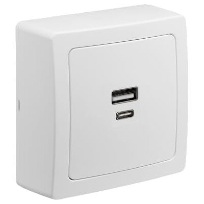 DEBFLEX BLOK PRISE USB DOUBLE A+C 3.1A SAILLIE BIAŁY DEBFLEX BLOK PRISE USB DOUBLE A+C 3.1A SAILLIE BIAŁY