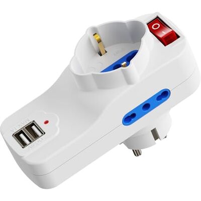 Ewent Listwa zasilająca z USB, 1 styk ochronny, 2 gniazda 10A/16A, przełącznik wł./wył., 2 gniazda USB, płaskie Ewent Listwa zasilająca z USB, 1 styk ochronny, 2 gniazda 10A/16A, przełącznik wł./wył., 2 gniazda USB, płaskie