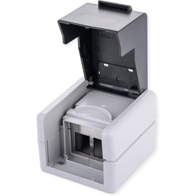 Value Zewnętrzna obudowa ścienna do 2 modułów Keystone IP44, natynkowa, odporna na warunki atmosferyczne, szara, skrzynka przyłączeniowa LAN, obudowa ABS z pokrywą na zawiasach, pole opisu Value Zewnętrzna obudowa ścienna do 2 modułów Keystone IP44, natynkowa, odporna na warunki atmosferyczne, szara, skrzynka przyłączeniowa LAN, obudowa ABS z pokrywą na zawiasach, pole opisu