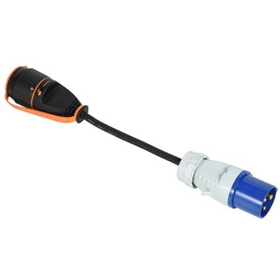 Electraline 01741 Adapter przyczepy 15cm IP44 z wtyczką CEE (2P+T) + gniazdo Schuko Electralock wyposażone w mechanizm blokujący, który zapobiega przypadkowemu odłączeniu wtyczki, kabel H07RN-F Electraline 01741 Adapter przyczepy 15cm IP44 z wtyczką CEE (2P+T) + gniazdo Schuko Electralock wyposażone w mechanizm blokujący, który zapobiega przypadkowemu odłączeniu wtyczki, kabel H07RN-F