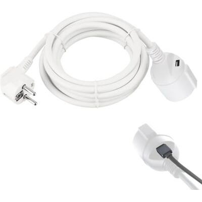 REV Przedłużacz 3 m – z USB A, Schuko, 16 A/3680 W, wewnętrzny, biały REV Przedłużacz 3 m – z USB A, Schuko, 16 A/3680 W, wewnętrzny, biały