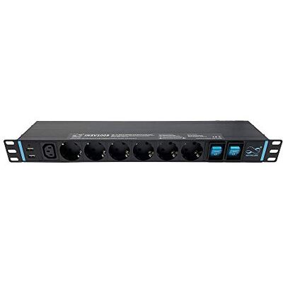 Infitronic INSV1009A-19 cali listwa zasilająca, rozdzielacz prądu 1 HE 14-krotny + 1 x IEC C13+ 2 x ładowanie USB + 2 x pojedyncze zabezpieczenie przed przepięciem Infitronic INSV1009A-19 cali listwa zasilająca, rozdzielacz prądu 1 HE 14-krotny + 1 x IEC C13+ 2 x ładowanie USB + 2 x pojedyncze zabezpieczenie przed przepięciem