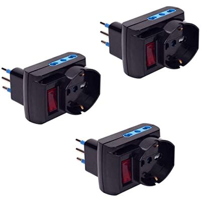 POLY POOL - PP2386.13 - wtyk 10A 2P+T - 2x gniazda 10-16A - zestaw adapterów POLY POOL - PP2386.13 - wtyk 10A 2P+T - 2x gniazda 10-16A - zestaw adapterów