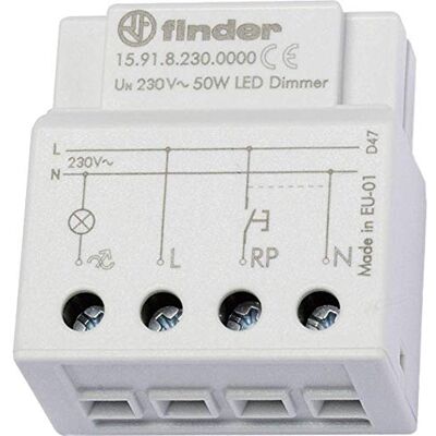 Finder 15918230000PAS elektroniczny ściemniacz do zabudowy, 230 VAC, do lamp o białym świetle Finder 15918230000PAS elektroniczny ściemniacz do zabudowy, 230 VAC, do lamp o białym świetle