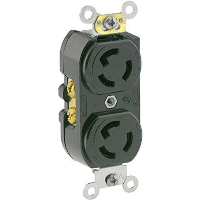 Leviton 4700 NEMA L5-15R 2P 3W klasy przemysłowej gniazdo blokujące duplex uziemienie czarne tylko wspólne zasilanie Leviton 4700 NEMA L5-15R 2P 3W klasy przemysłowej gniazdo blokujące duplex uziemienie czarne tylko wspólne zasilanie