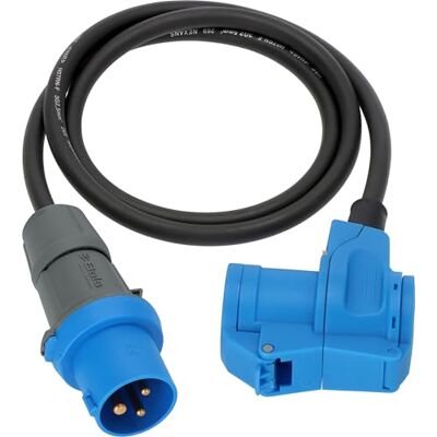 Brennenstuhl Camping CEE kabel przejściowy z wtyczką CEE i łącznikiem kątowym wraz z stykiem ochronnym gniazdo kombi (kabel 1,5 m w kolorze czarnym, 230 V/16 A, do użytku na zewnątrz, Made in Germany) Brennenstuhl Camping CEE kabel przejściowy z wtyczką CEE i łącznikiem kątowym wraz z stykiem ochronnym gniazdo kombi (kabel 1,5 m w kolorze czarnym, 230 V/16 A, do użytku na zewnątrz, Made in Germany)