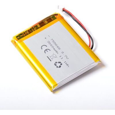 AFTERTECH 755060 3000 mAh 3Ah 60 x 50 x 7,5 mm KOMERY LIPOLIMEROWE LIPOLIMER LIPO 3,7 V 3,7 V ŁADOWANE Z BMS-em i złączem JST PHR 02 M4M1 AFTERTECH 755060 3000 mAh 3Ah 60 x 50 x 7,5 mm KOMERY LIPOLIMEROWE LIPOLIMER LIPO 3,7 V 3,7 V ŁADOWANE Z BMS-em i złączem JST PHR 02 M4M1