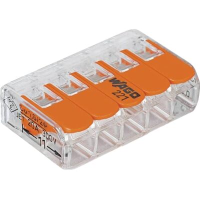 Wago 221-615 221 Zacisk łączący elastyczny: 0,5-6 mm² sztywny: 0,5-6 mm² Liczba biegunów (num): 5 6 szt. Trans Wago 221-615 221 Zacisk łączący elastyczny: 0,5-6 mm² sztywny: 0,5-6 mm² Liczba biegunów (num): 5 6 szt. Trans