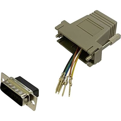 BKL Electronic 10121121 Adapter D-SUB wtyczka 15-stykowa gniazdo RJ45 1 szt. Pojedynczy BKL Electronic 10121121 Adapter D-SUB wtyczka 15-stykowa gniazdo RJ45 1 szt. Pojedynczy
