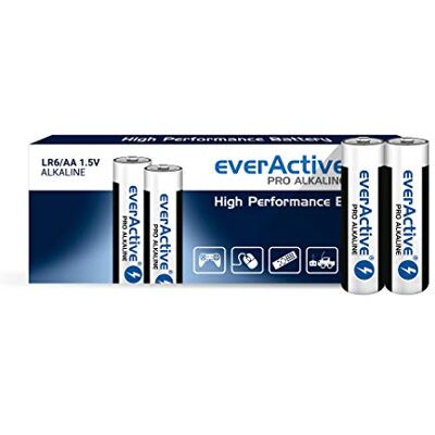 everActive Baterie AA, Pro alkaliczne, Mignon LR6 R6 1,5 V, 10 lat, termin przydatności do spożycia, opakowanie 200 sztuk everActive Baterie AA, Pro alkaliczne, Mignon LR6 R6 1,5 V, 10 lat, termin przydatności do spożycia, opakowanie 200 sztuk