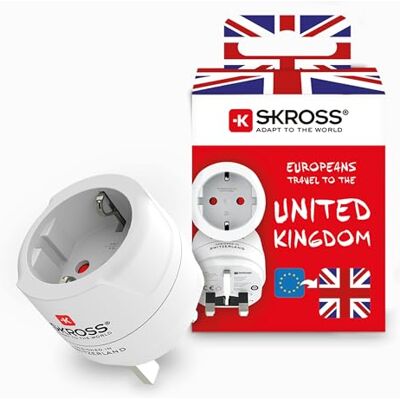 SKROSS 1.500230C-E, Europe to UK adapter podróżny do podróży z Europy w Wielkiej Brytanii SKROSS 1.500230C-E, Europe to UK adapter podróżny do podróży z Europy w Wielkiej Brytanii