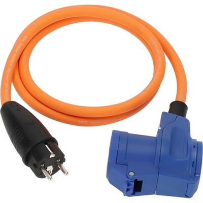 Brennenstuhl Camping CEE adapter z wtyczką ze stykiem ochronnym i sprzęgłem kątowym CEE ze wskaźnikiem napięcia LED, w zestawie gniazdko wtykowe ze stykiem ochronnym (kabel 1,5 m, do użytku na Brennenstuhl Camping CEE adapter z wtyczką ze stykiem ochronnym i sprzęgłem kątowym CEE ze wskaźnikiem napięcia LED, w zestawie gniazdko wtykowe ze stykiem ochronnym (kabel 1,5 m, do użytku na